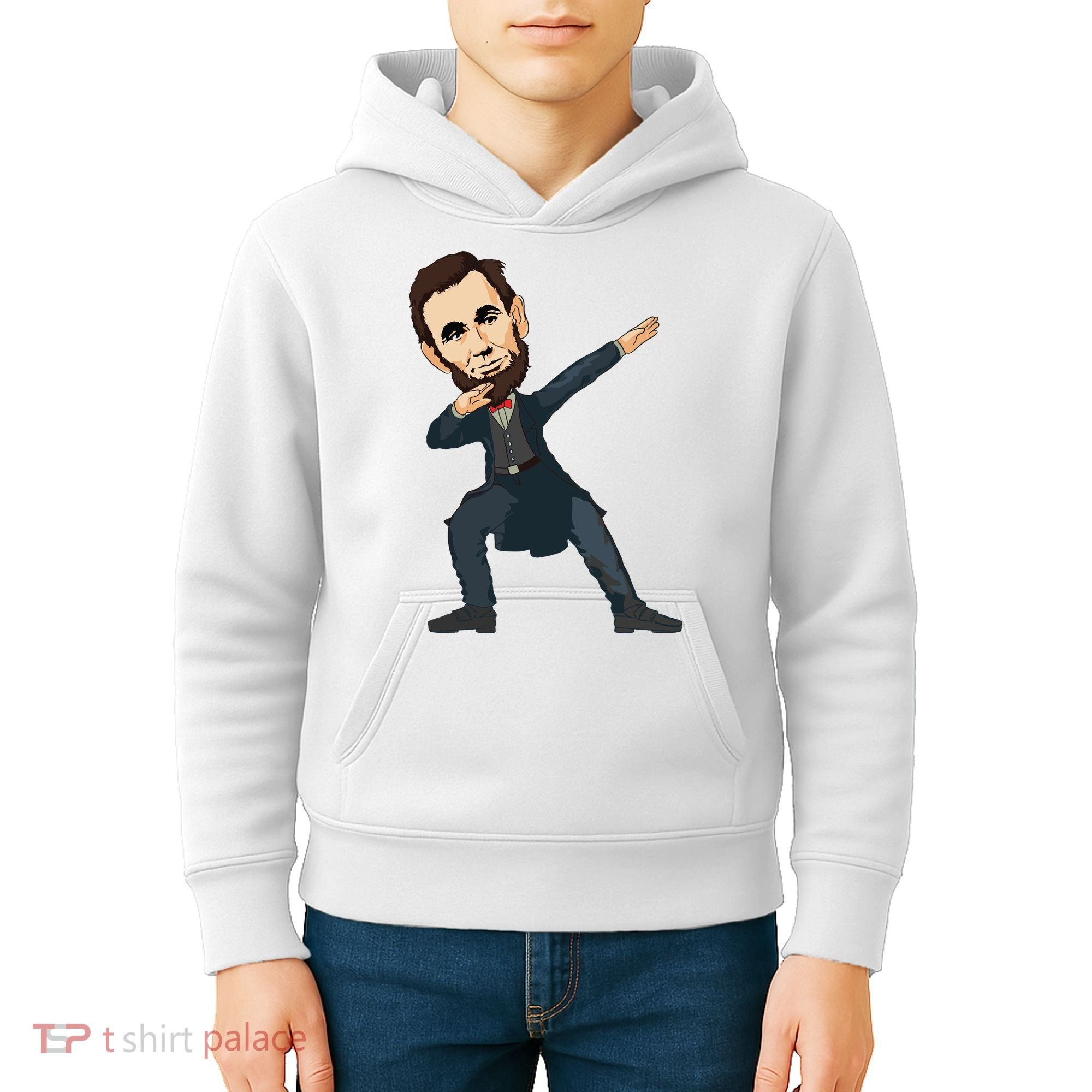 Abraham Abe Lincoln Dabbing Dab Dance 4th Of July Gift Kids Hoodie