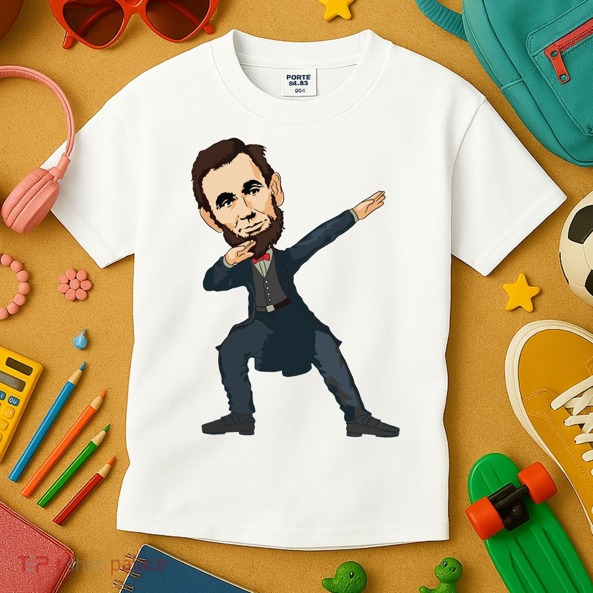 Abraham Abe Lincoln Dabbing Dab Dance 4th Of July Gift Kids T-Shirt