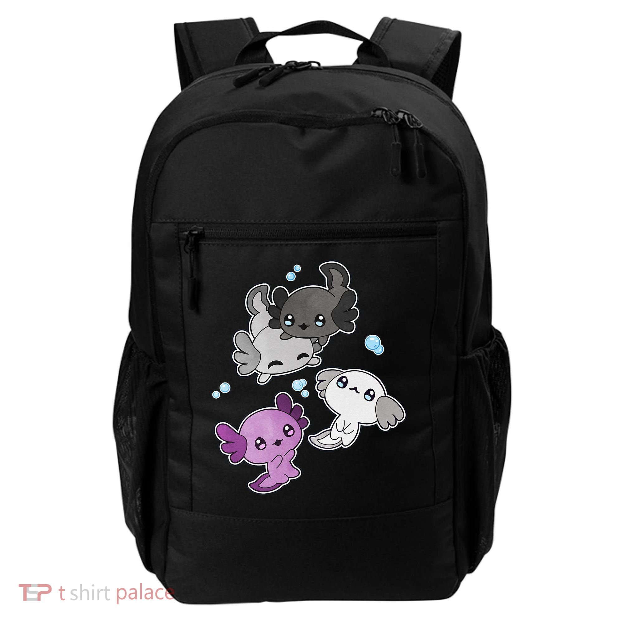 Asexual Axolotl LGBT Demisexual Ace Pride Flag Pet Aquarium Backpack