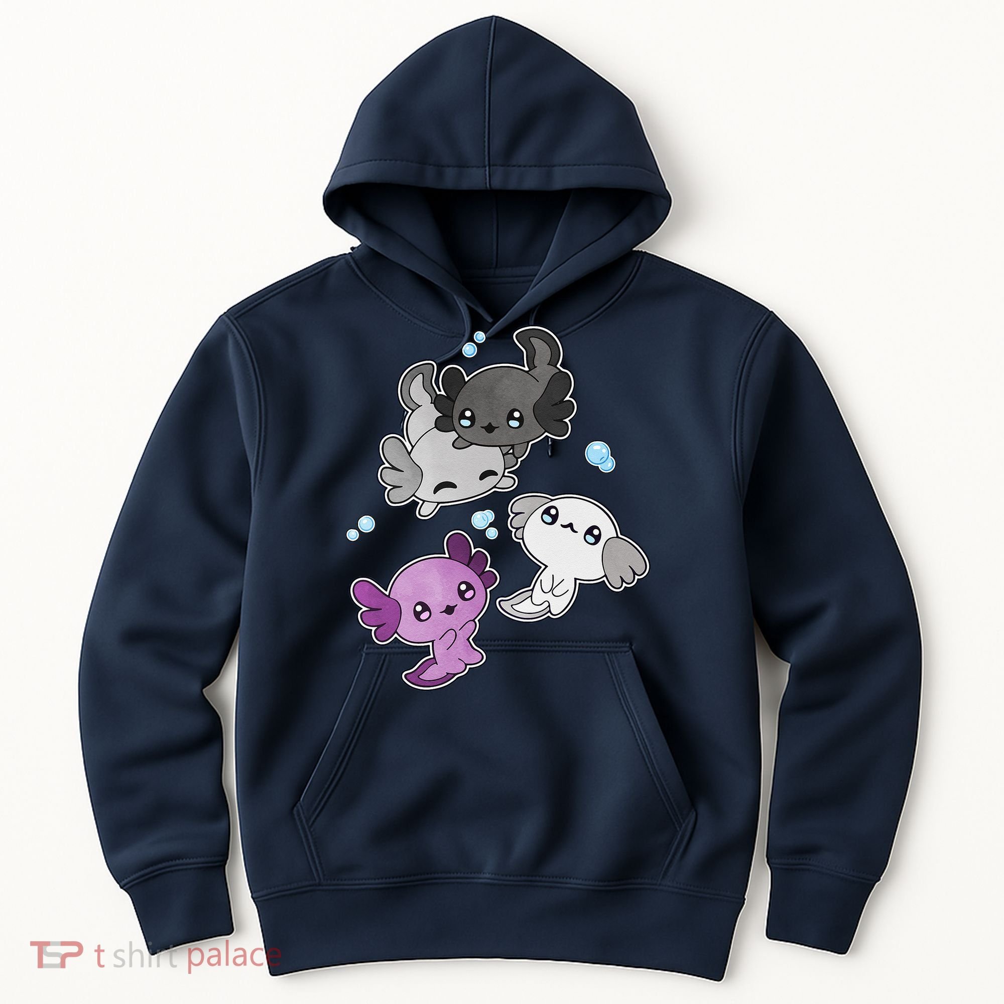 Asexual Axolotl LGBT Demisexual Ace Pride Flag Pet Aquarium Hoodie