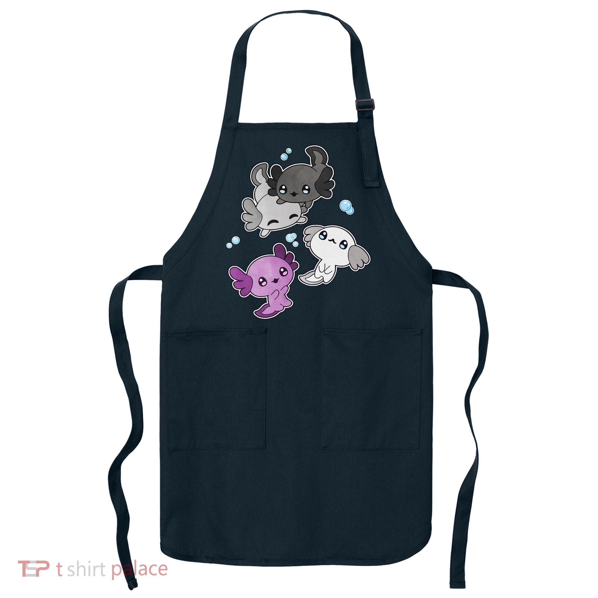 Asexual Axolotl LGBT Demisexual Ace Pride Flag Pet Aquarium Apron
