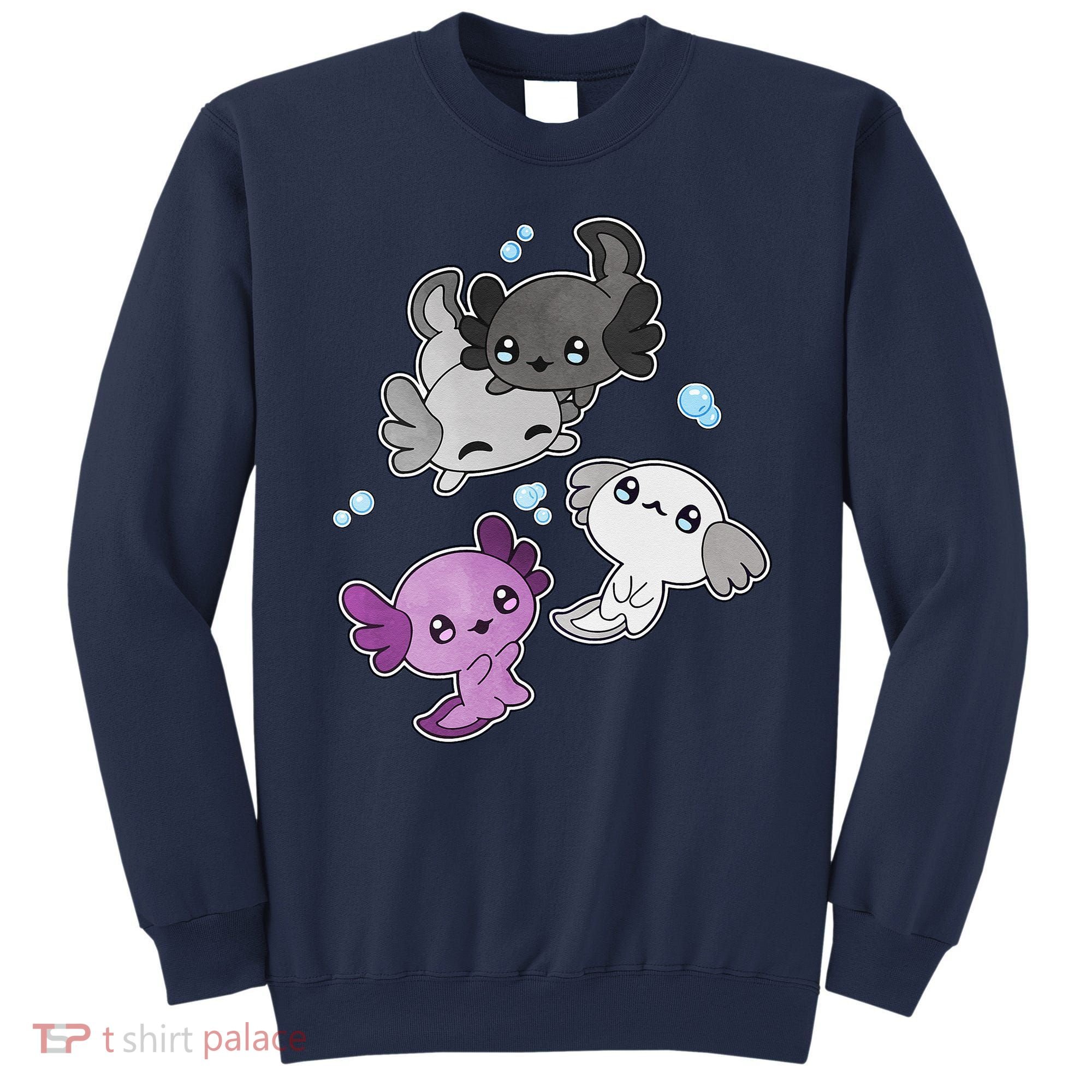 Asexual Axolotl LGBT Demisexual Ace Pride Flag Pet Aquarium Sweatshirt