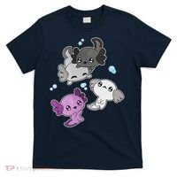 Asexual Axolotl LGBT Demisexual Ace Pride Flag Pet Aquarium T-Shirt thumb 0