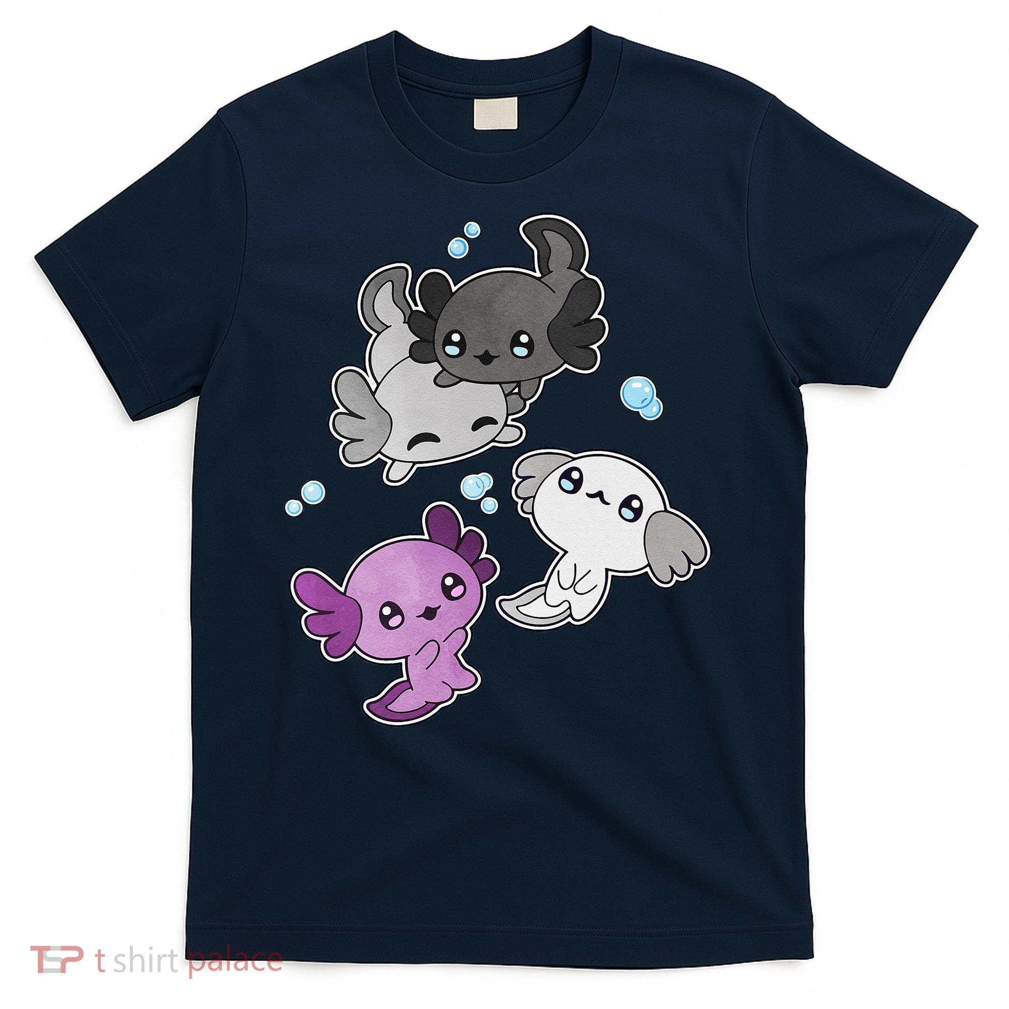 Asexual Axolotl LGBT Demisexual Ace Pride Flag Pet Aquarium T-Shirt