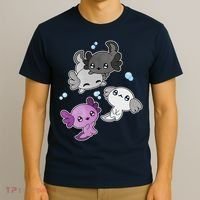 Asexual Axolotl LGBT Demisexual Ace Pride Flag Pet Aquarium T-Shirt thumb 3