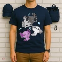 Asexual Axolotl LGBT Demisexual Ace Pride Flag Pet Aquarium T-Shirt thumb 6
