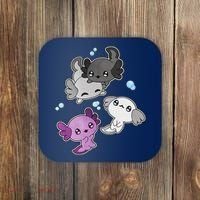 Asexual Axolotl LGBT Demisexual Ace Pride Flag Pet Aquarium Coaster thumb 0