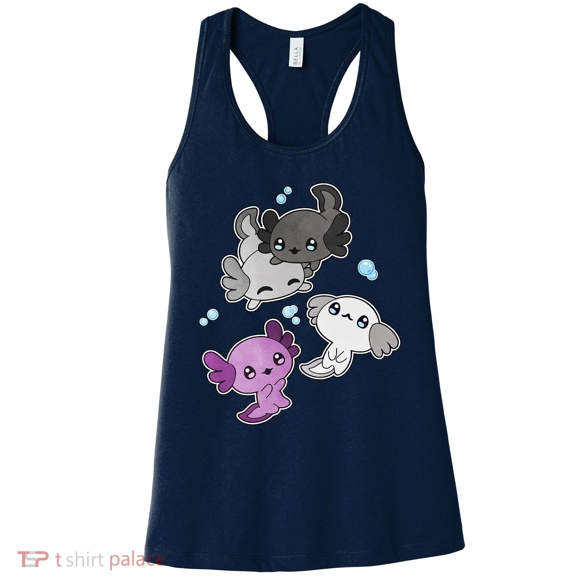 Asexual Axolotl LGBT Demisexual Ace Pride Flag Pet Aquarium Women's Tank Top
