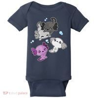 Asexual Axolotl LGBT Demisexual Ace Pride Flag Pet Aquarium Baby Bodysuit thumb 0