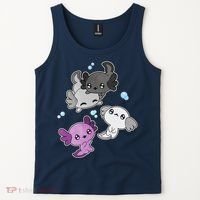 Asexual Axolotl LGBT Demisexual Ace Pride Flag Pet Aquarium Tank Top thumb 2