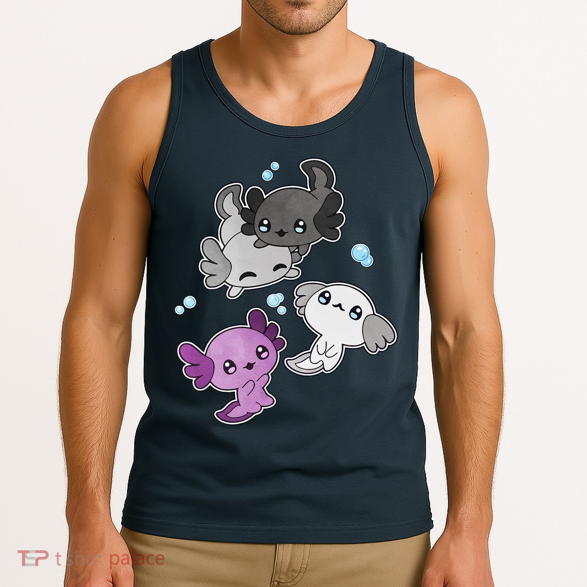 Asexual Axolotl LGBT Demisexual Ace Pride Flag Pet Aquarium Tank Top