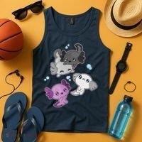 Asexual Axolotl LGBT Demisexual Ace Pride Flag Pet Aquarium Tank Top thumb 4