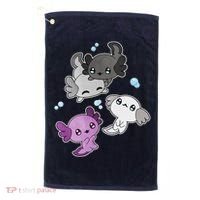 Asexual Axolotl LGBT Demisexual Ace Pride Flag Pet Aquarium Golf Towel thumb 0