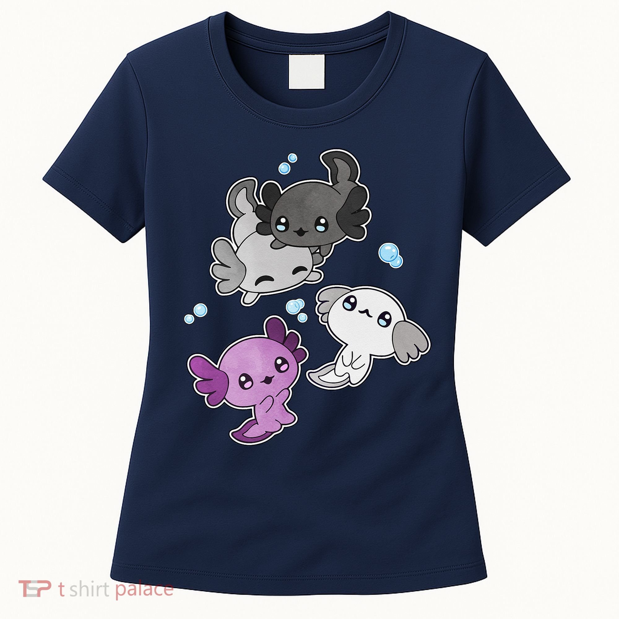 Asexual Axolotl LGBT Demisexual Ace Pride Flag Pet Aquarium Women's T-Shirt