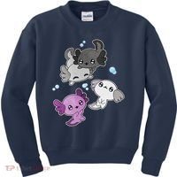 Asexual Axolotl LGBT Demisexual Ace Pride Flag Pet Aquarium Kids Sweatshirt thumb 0