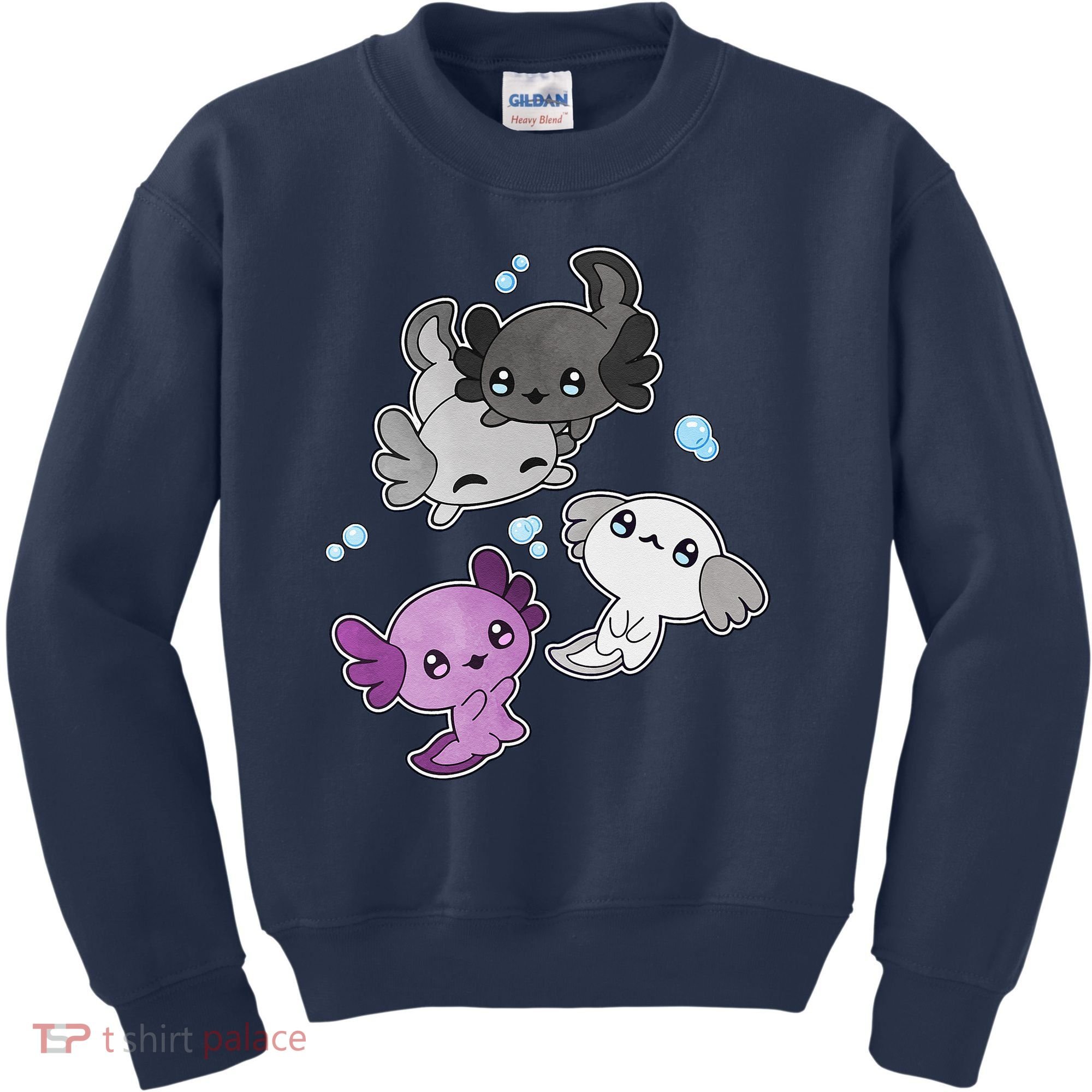 Asexual Axolotl LGBT Demisexual Ace Pride Flag Pet Aquarium Kids Sweatshirt
