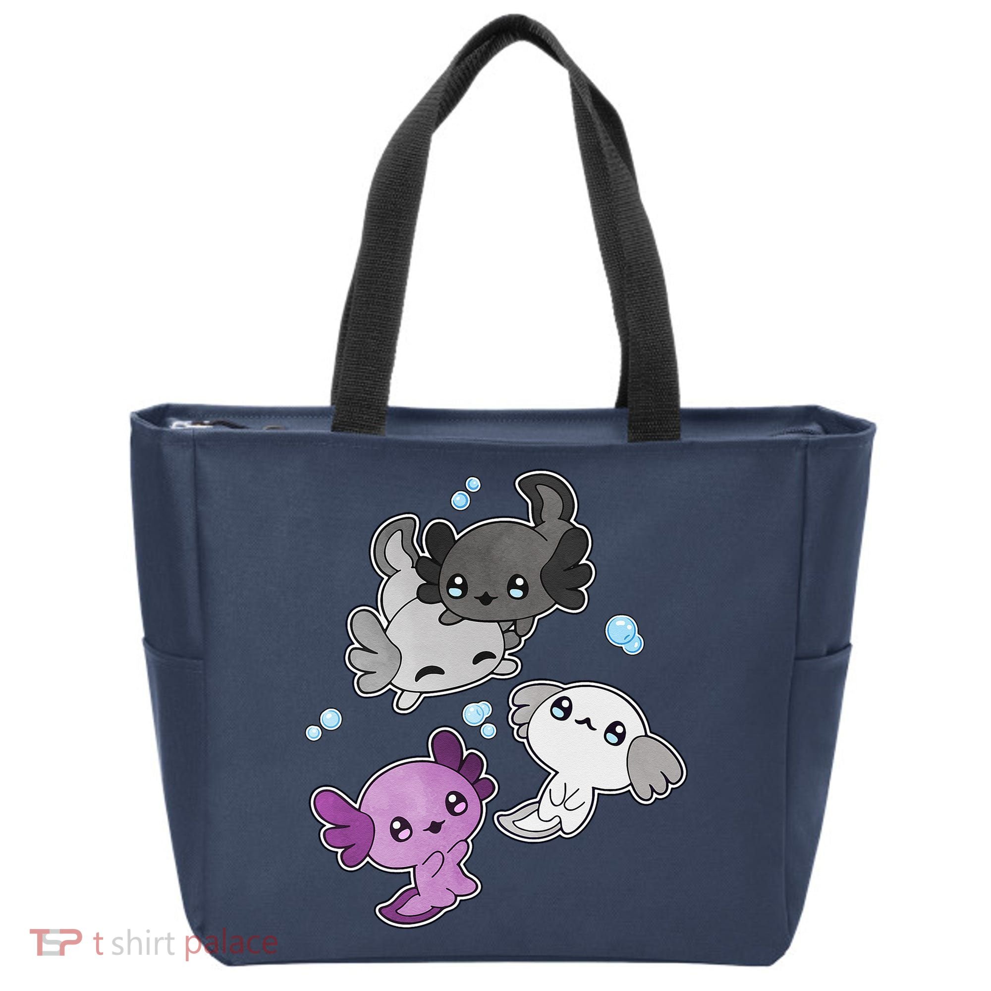 Asexual Axolotl LGBT Demisexual Ace Pride Flag Pet Aquarium Tote Bag