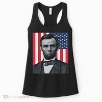 Abraham Abe Lincoln July 4th Holiday Usa President Patriot Women's Tank Top thumb 0