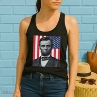 Abraham Abe Lincoln July 4th Holiday Usa President Patriot Women's Tank Top thumb 2