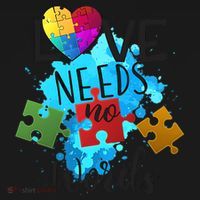 Autism Awareness Love Needs No Words In April We Wear Blue Cute Gift Women's Hoodie thumb 2