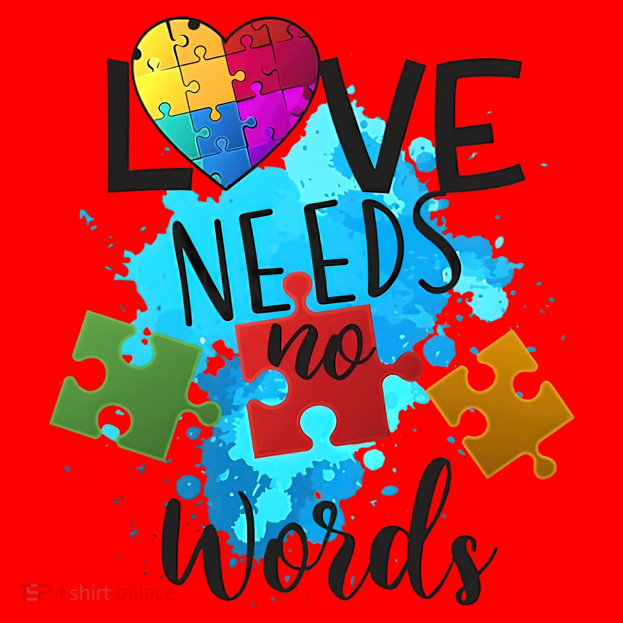 Autism Awareness Love Needs No Words In April We Wear Blue Cute Gift Santa Hat