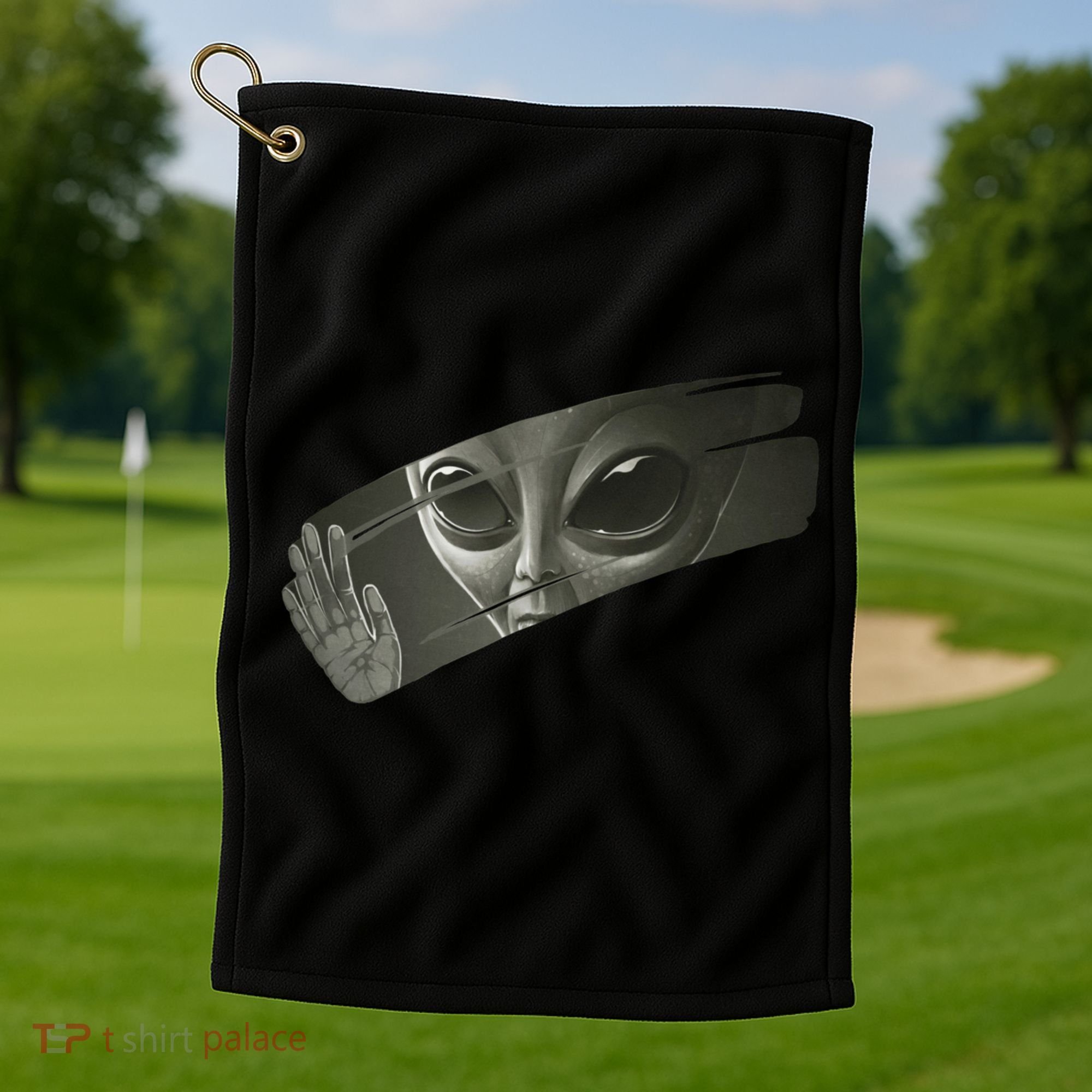 Alien Golf Towel