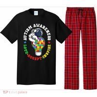 Autism Awareness Love Accept Inspire Astronaut Lightbulb Pajama Set thumb 0