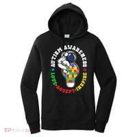 Autism Awareness Love Accept Inspire Astronaut Lightbulb Women's Hoodie thumb 0