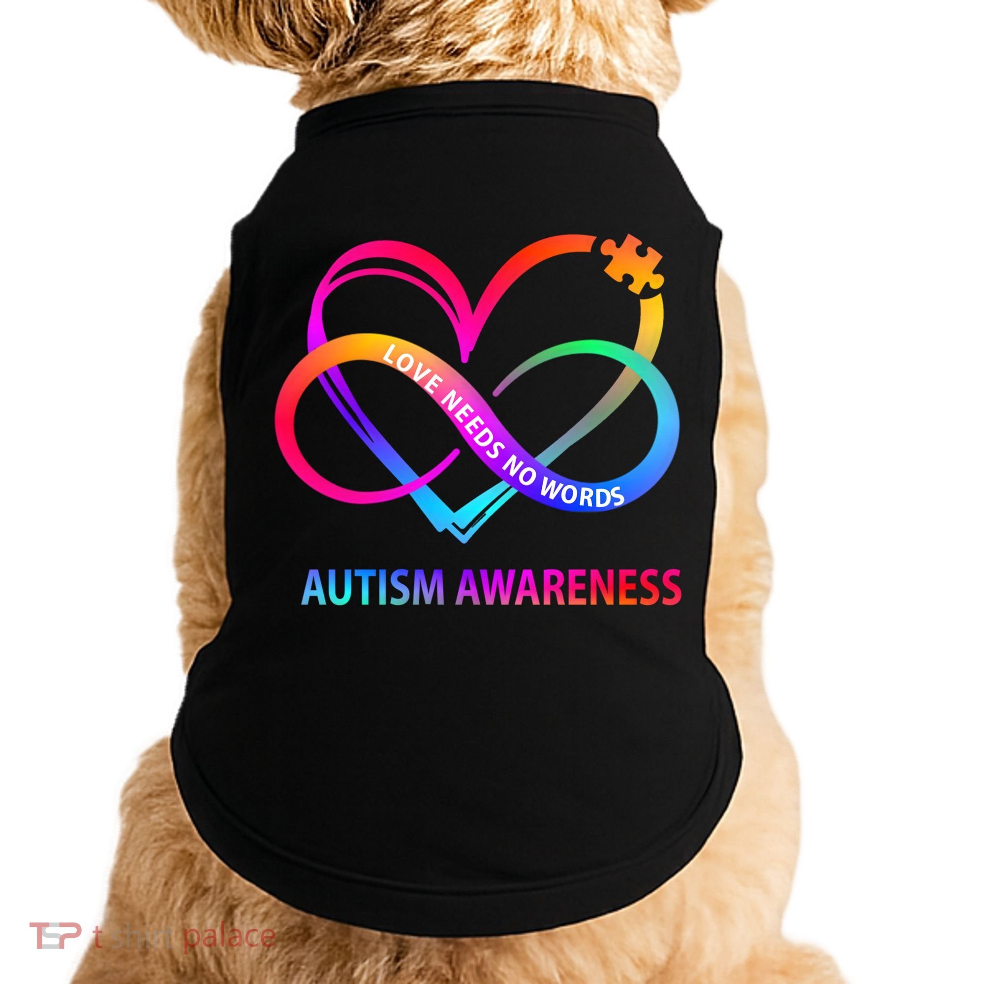 Autism Awareness Love Needs No Words Awareness Month Gift Doggie Tank