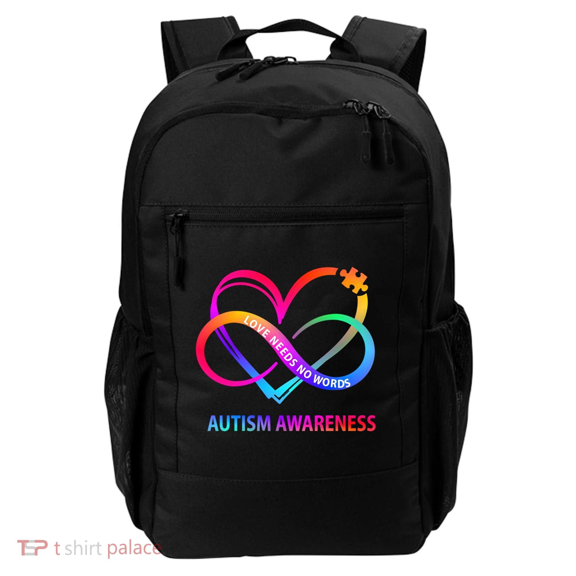 Autism Awareness Love Needs No Words Awareness Month Gift Backpack