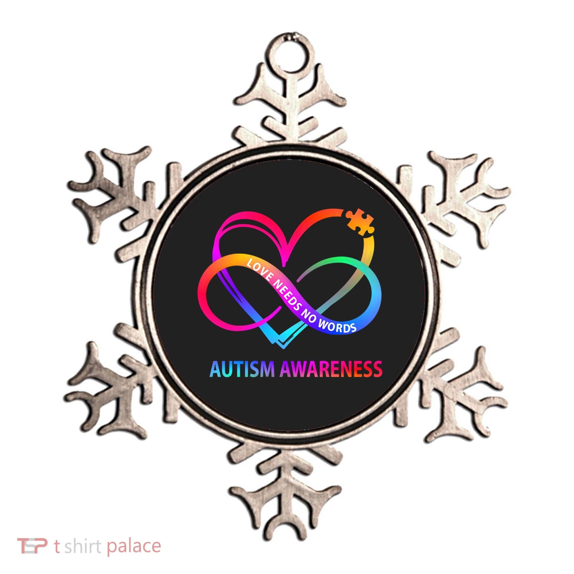 Autism Awareness Love Needs No Words Awareness Month Gift Ornament