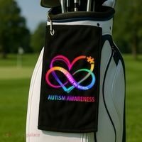 Autism Awareness Love Needs No Words Awareness Month Gift Golf Towel thumb 2