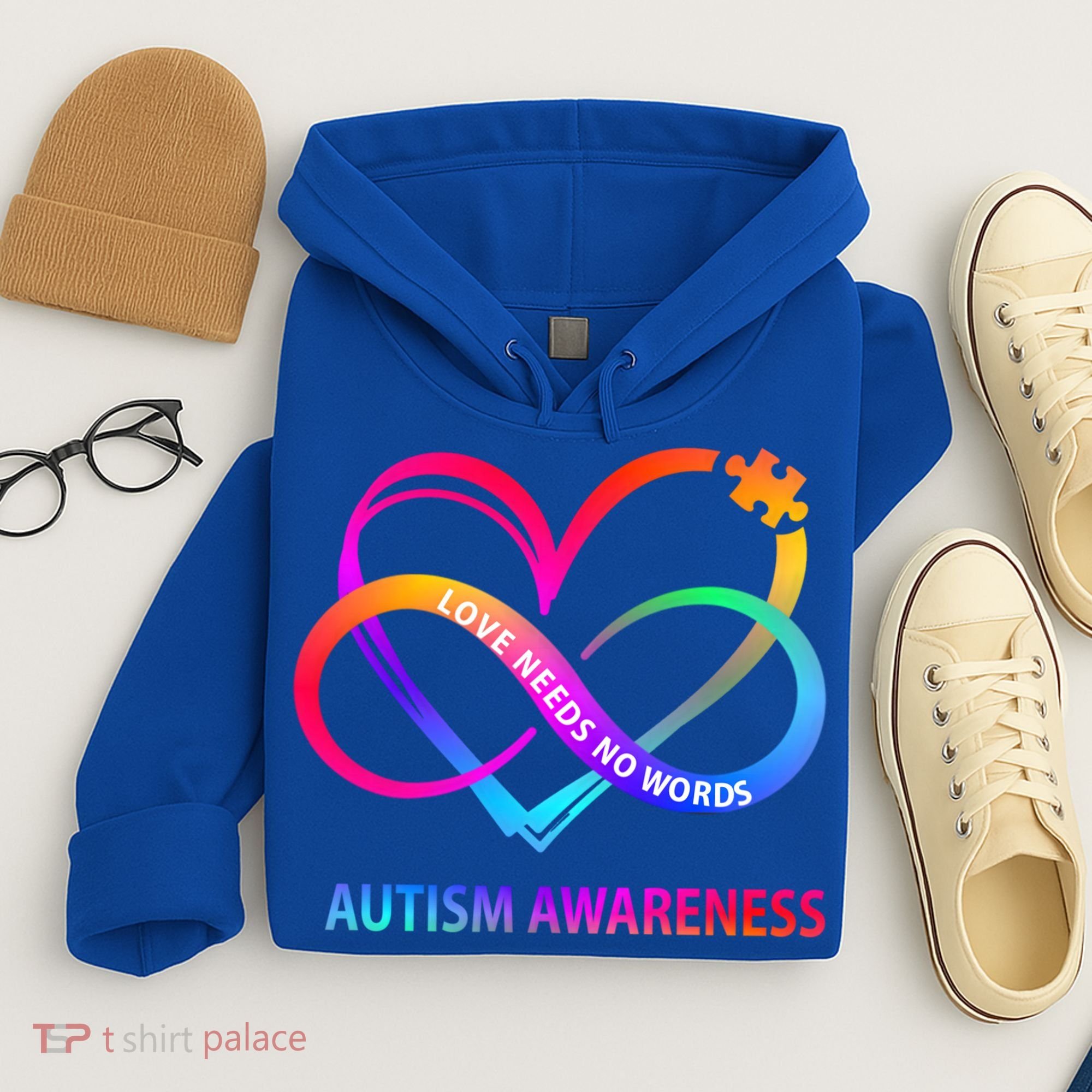 Autism Awareness Love Needs No Words Awareness Month Gift Hoodie