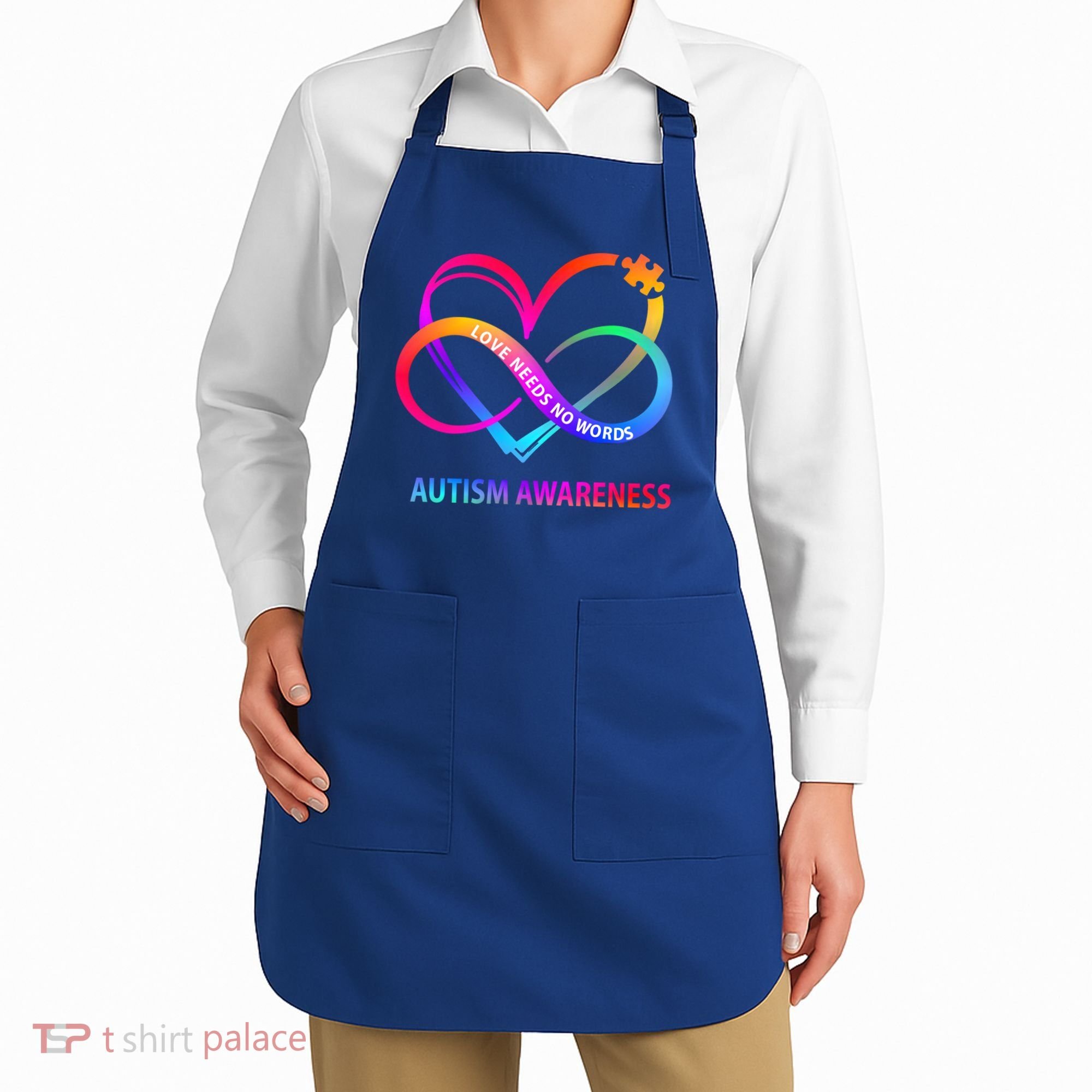 Autism Awareness Love Needs No Words Awareness Month Gift Apron