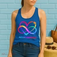 Autism Awareness Love Needs No Words Awareness Month Gift Women's Tank Top thumb 2