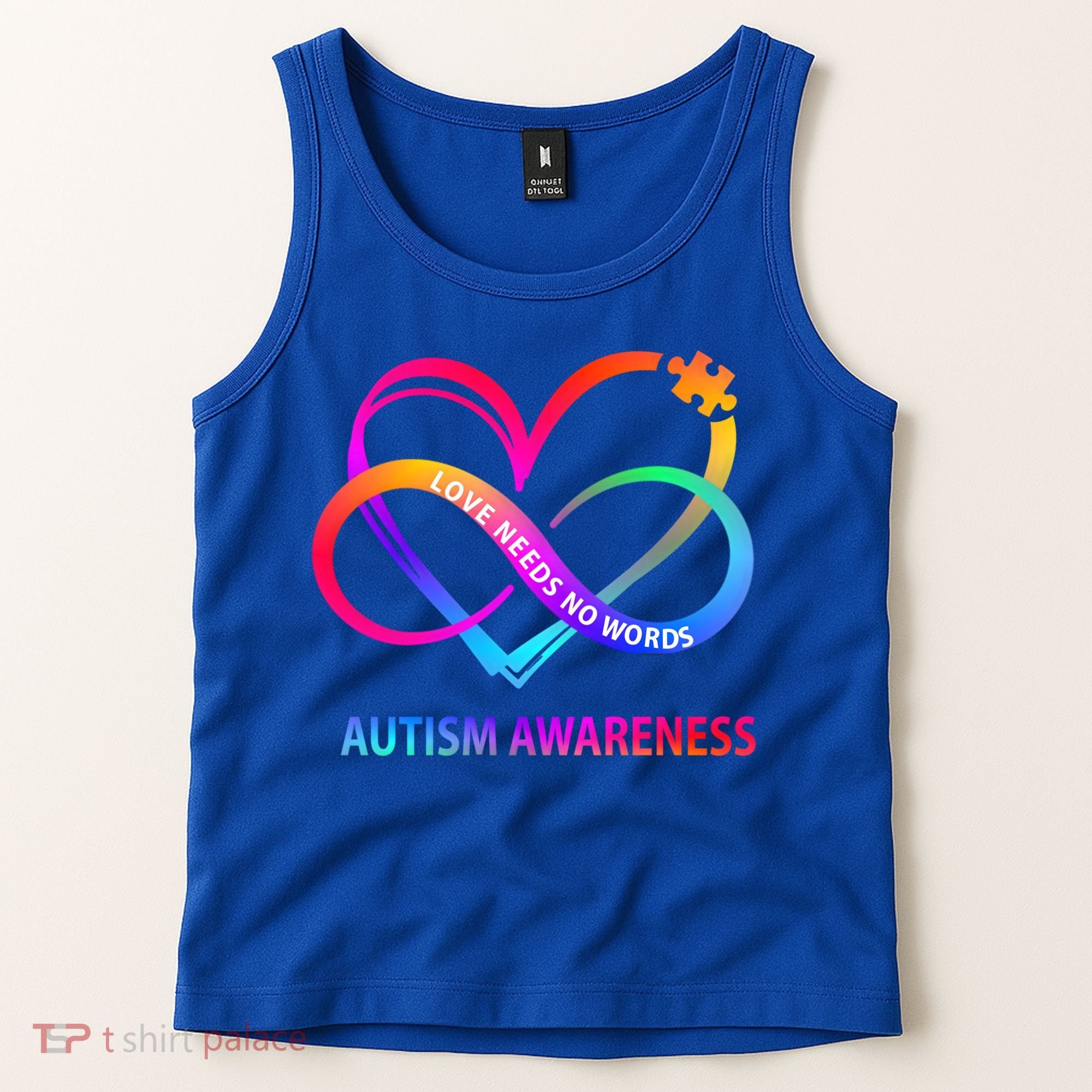 Autism Awareness Love Needs No Words Awareness Month Gift Tank Top