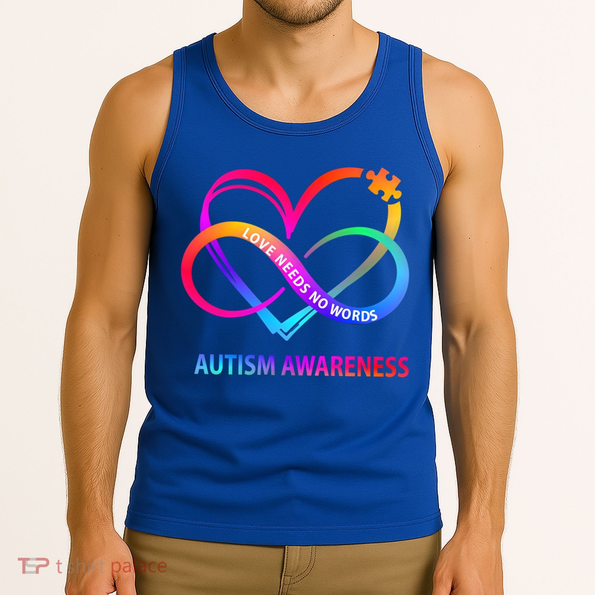 Autism Awareness Love Needs No Words Awareness Month Gift Tank Top