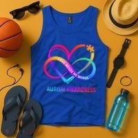 Autism Awareness Love Needs No Words Awareness Month Gift Tank Top thumb 4