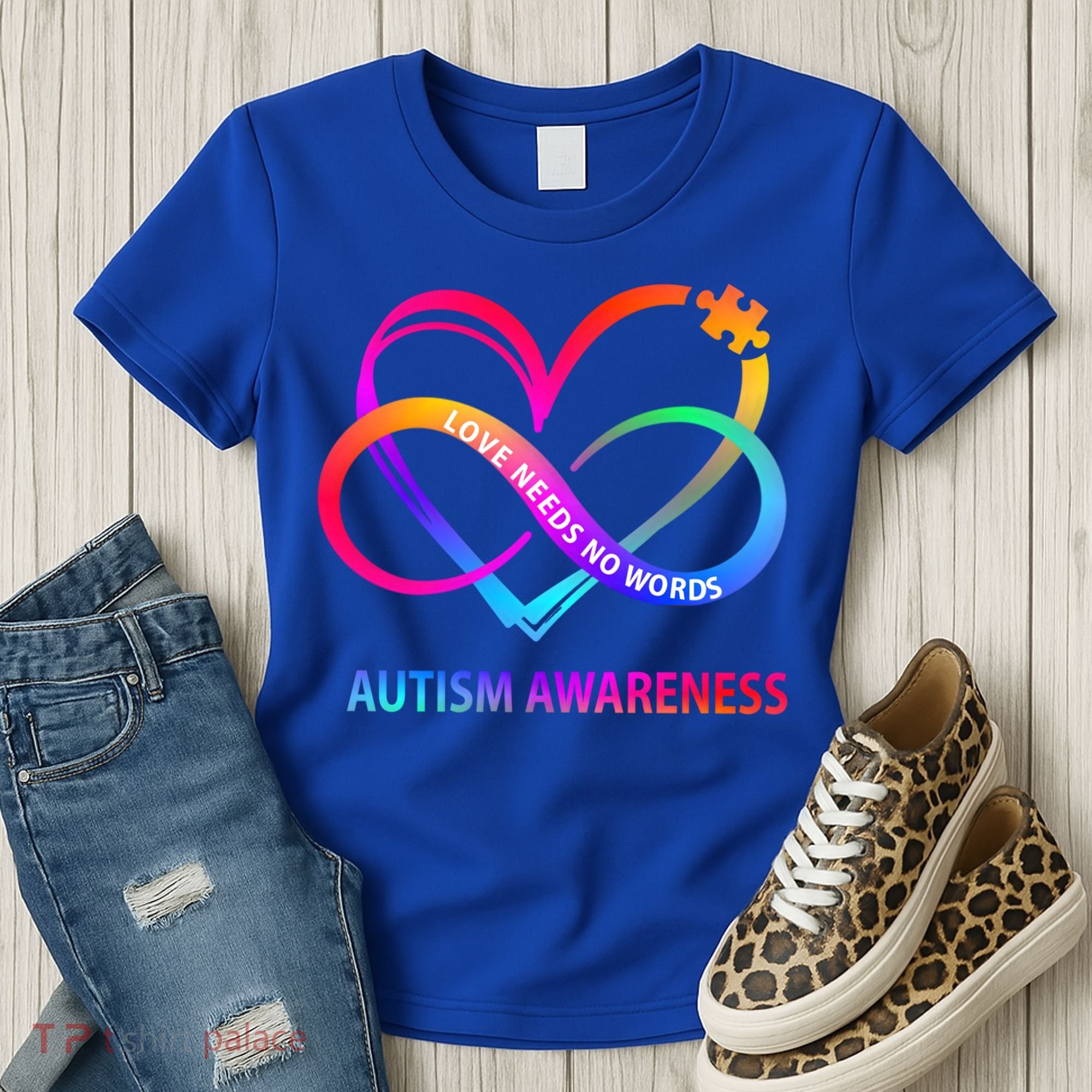 Autism Awareness Love Needs No Words Awareness Month Gift Women's T-Shirt