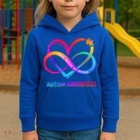 Autism Awareness Love Needs No Words Awareness Month Gift Kids Hoodie thumb 3