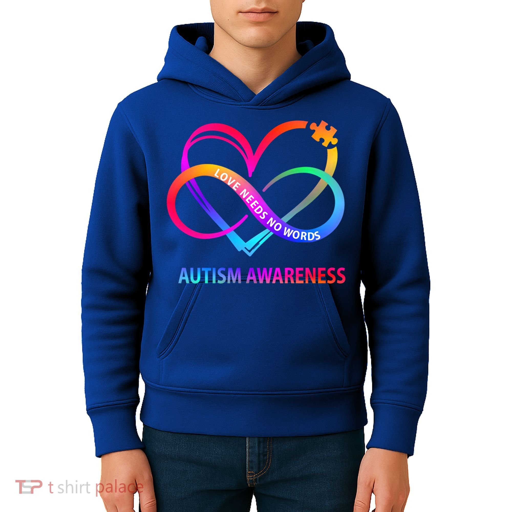 Autism Awareness Love Needs No Words Awareness Month Gift Kids Hoodie
