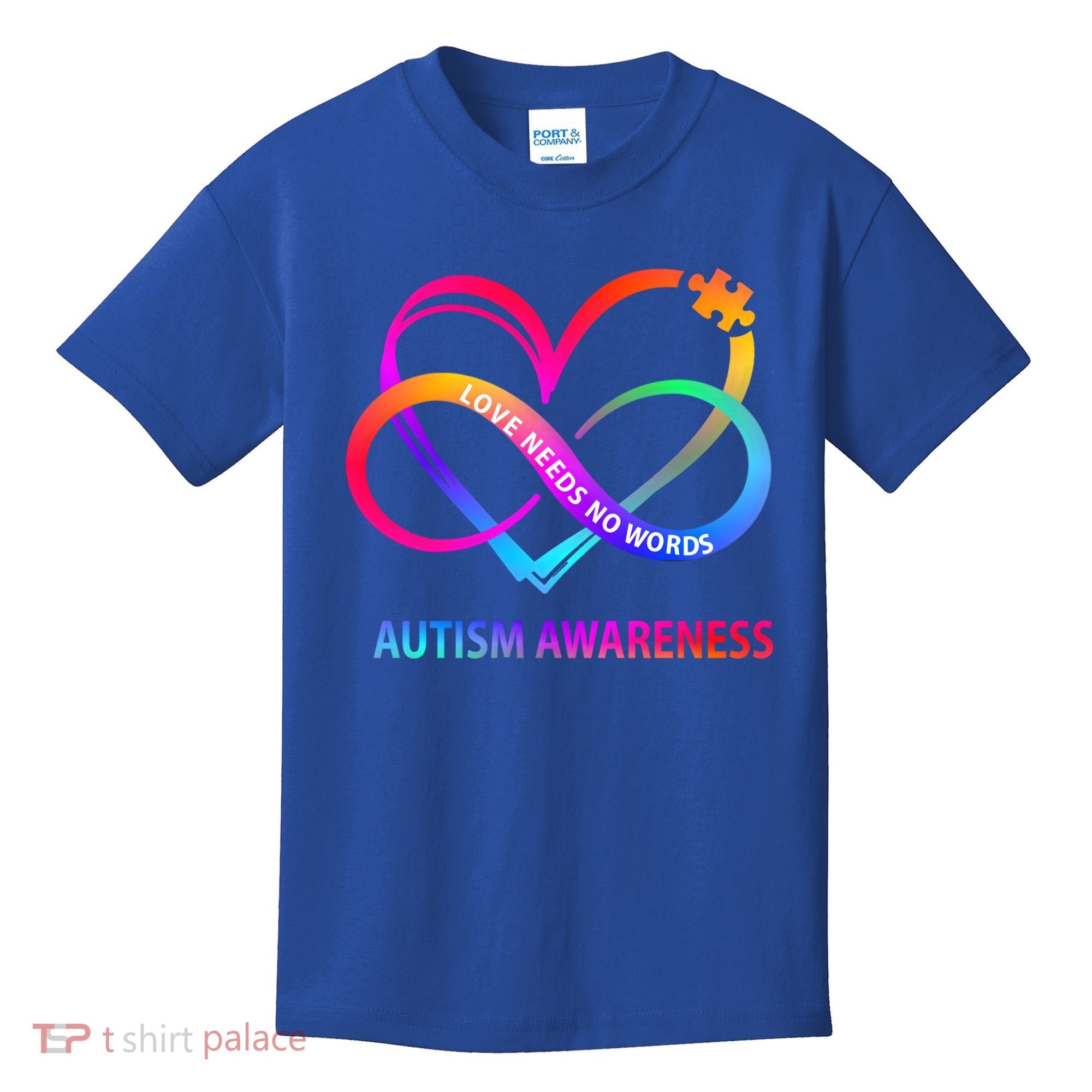 Autism Awareness Love Needs No Words Awareness Month Gift Kids T-Shirt
