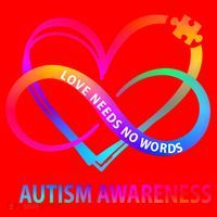 Autism Awareness Love Needs No Words Awareness Month Gift Santa Hat thumb 1