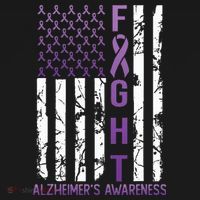 AlzheimerS Awareness Month Day Usa Flag Ribbon Purple Women's Tank Top thumb 5