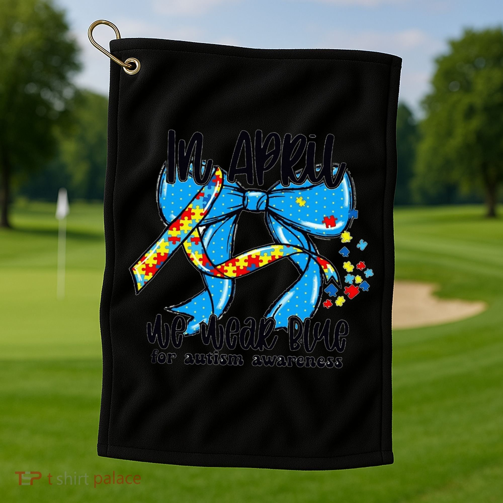 Autism Awareness Mom Elets Periodic Table Golf Towel