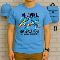 Autism Awareness Mom Elets Periodic Table T-Shirt thumb 5