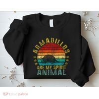 Armadillos Are My Spirit Animal Funny Sweatshirt thumb 2