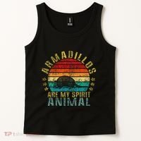 Armadillos Are My Spirit Animal Funny Tank Top thumb 2