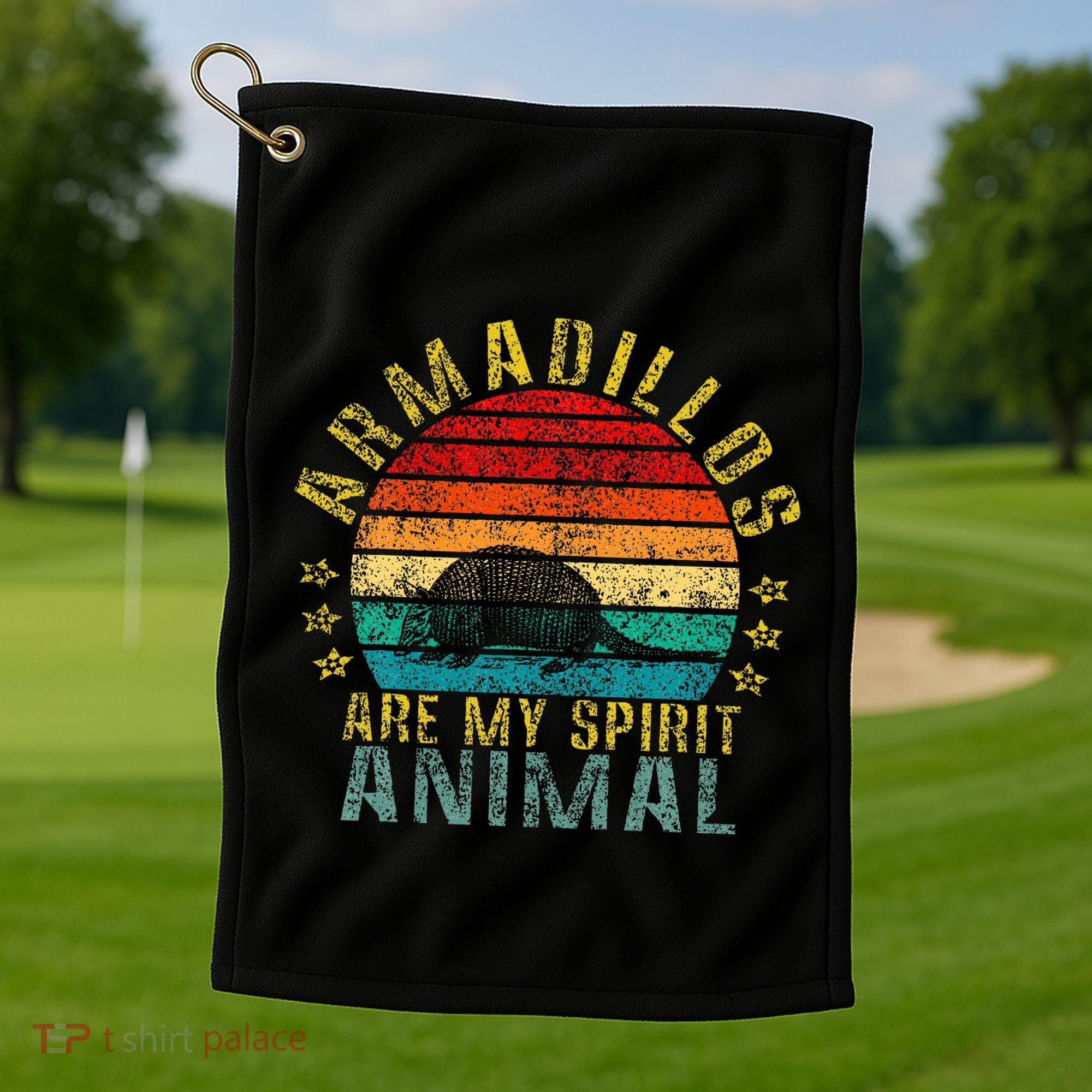 Armadillos Are My Spirit Animal Funny Golf Towel