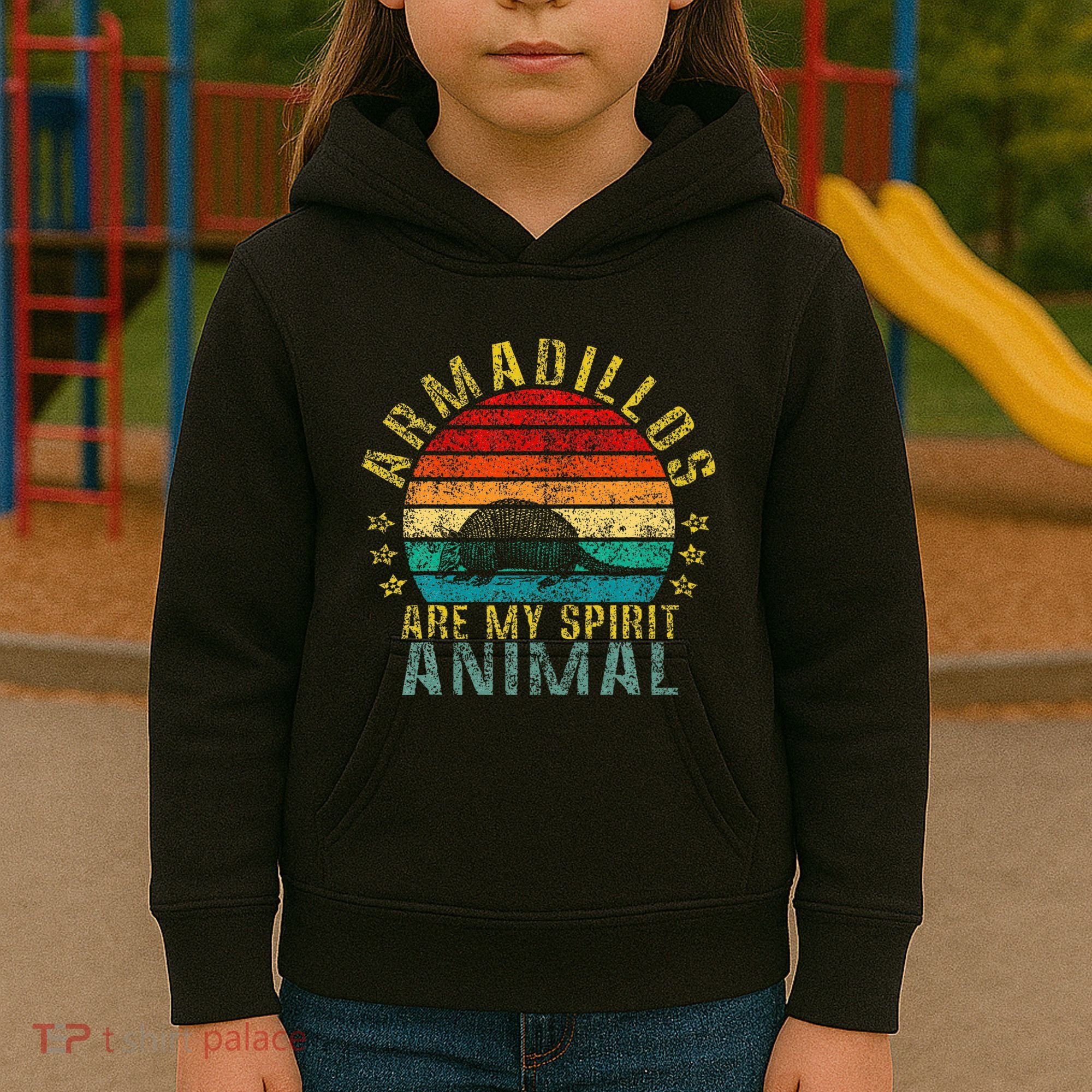 Armadillos Are My Spirit Animal Funny Kids Hoodie